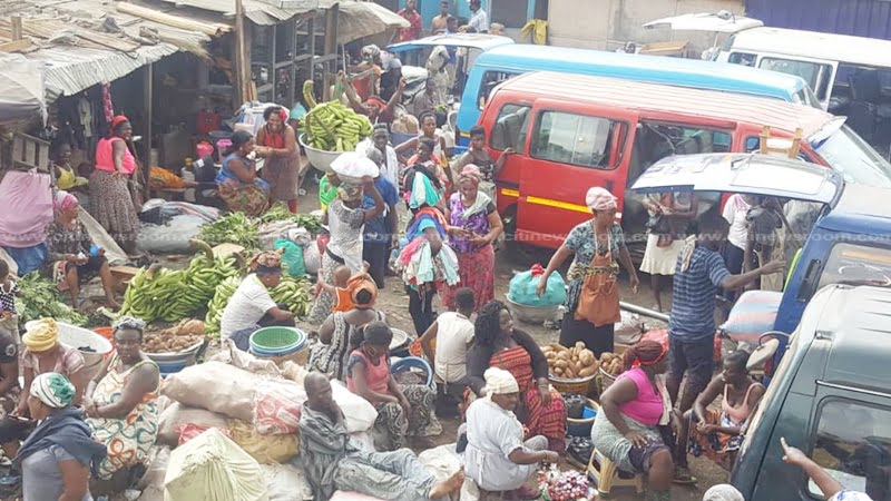 Traders and Drivers at the CMB lorry park protest 2