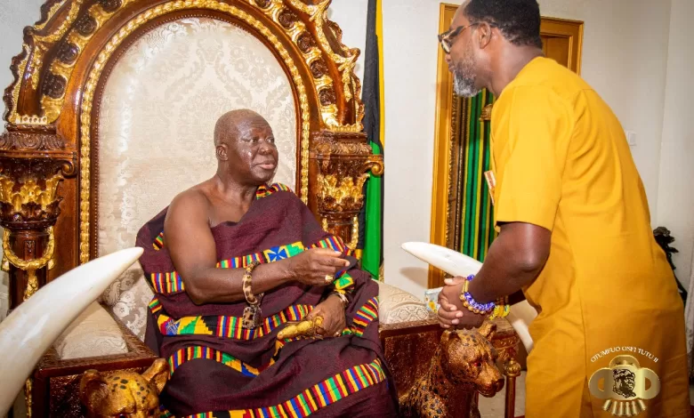 Otumfuo X Outgoing MTN CEO jpg