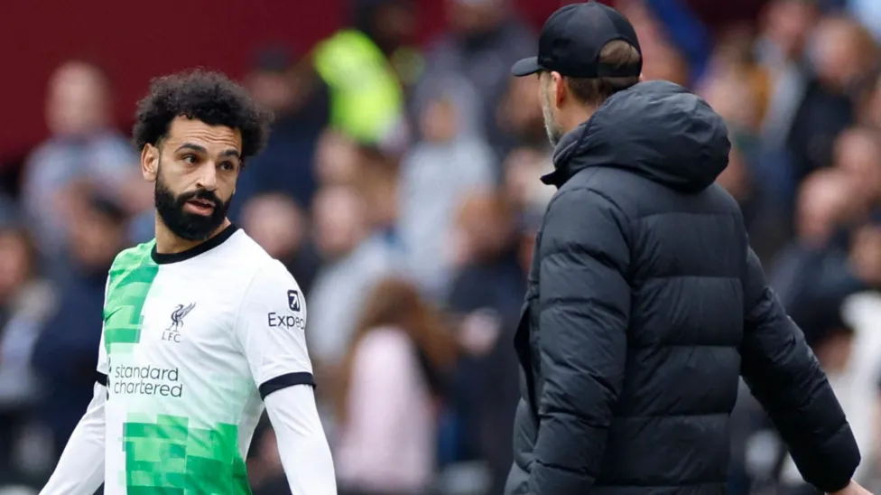 Mohamed Salah and Jurgen Klopp clashed on the touchline against West Ham