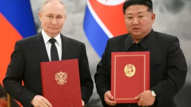 Russia's President Vladimir Putin and North Korea's leader Kim Jong Un signed off on a military alliance in Pyongyang, North Korea in June [Reuters]