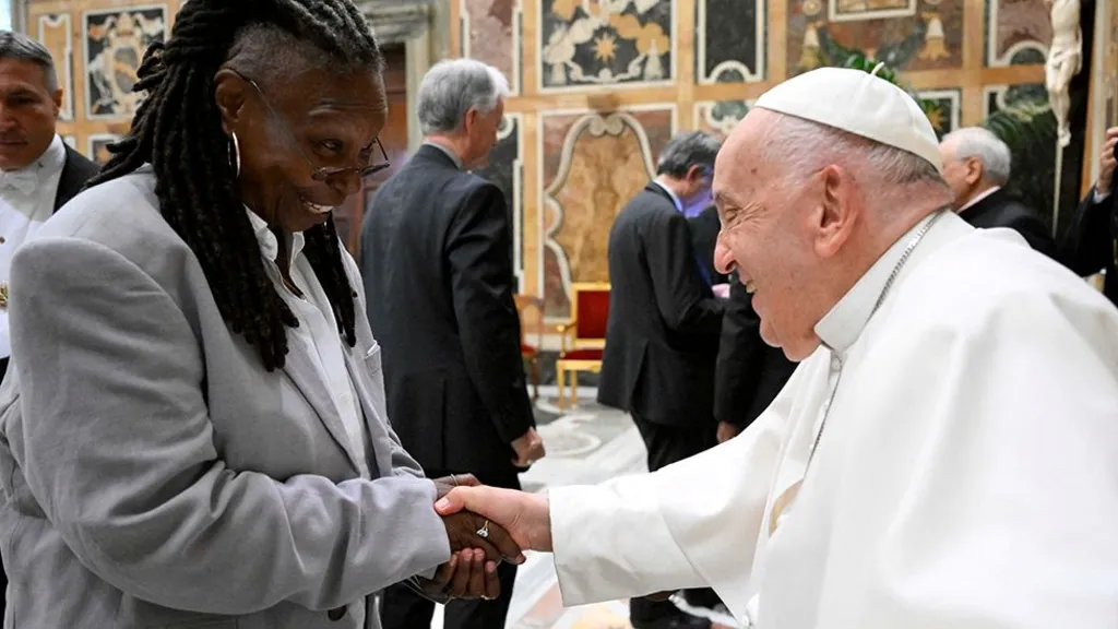 Whoopi Goldberg and others also met Pope Francis