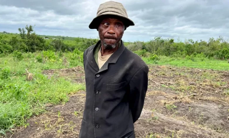 Farmer Tambala Jefwa was left with one eye after an assault