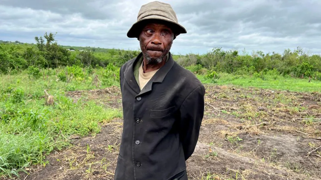 Farmer Tambala Jefwa was left with one eye after an assault