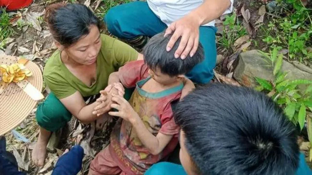 Dang Tien Lam was found by locals who heard a child's cry coming from woodland