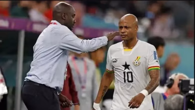 Coach Otto Addo and Dede Ayew