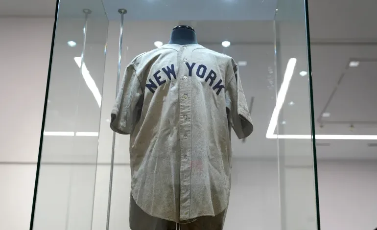 A shirt belonging to American baseball legend Babe Ruth