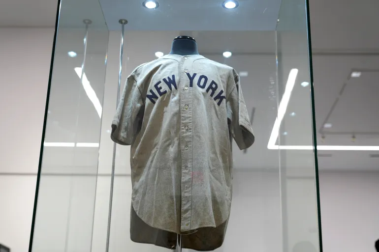 A shirt belonging to American baseball legend Babe Ruth