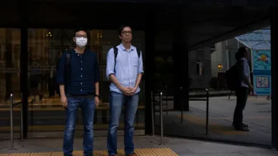 Patrick Lam, left and Chung Pui-kuen, right