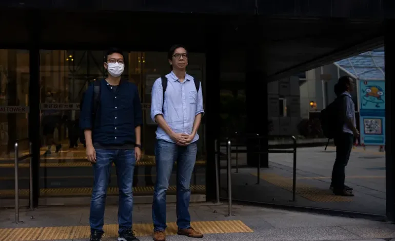 Patrick Lam, left and Chung Pui-kuen, right