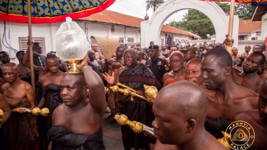 Asantehene at Asanteman Council meeting