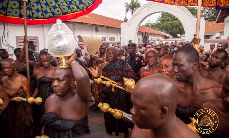 Asantehene at Asanteman Council meeting