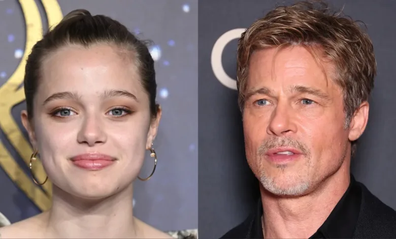 Shiloh Jolie and Brad Pitt