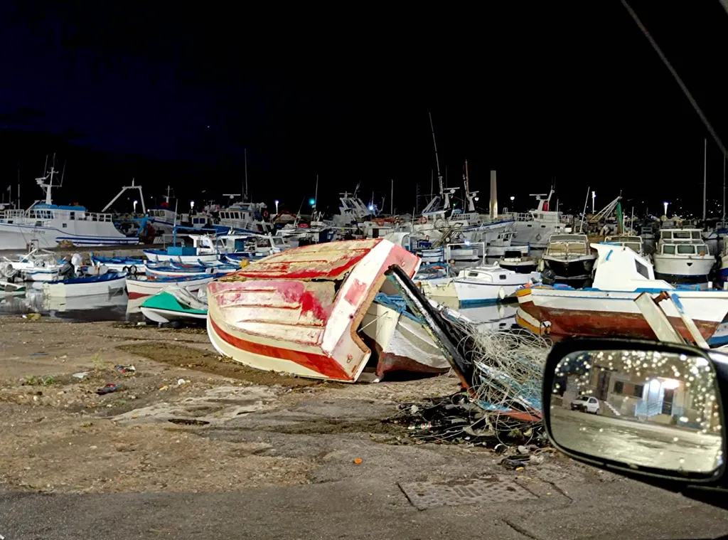 The storm caused damage throughout the port