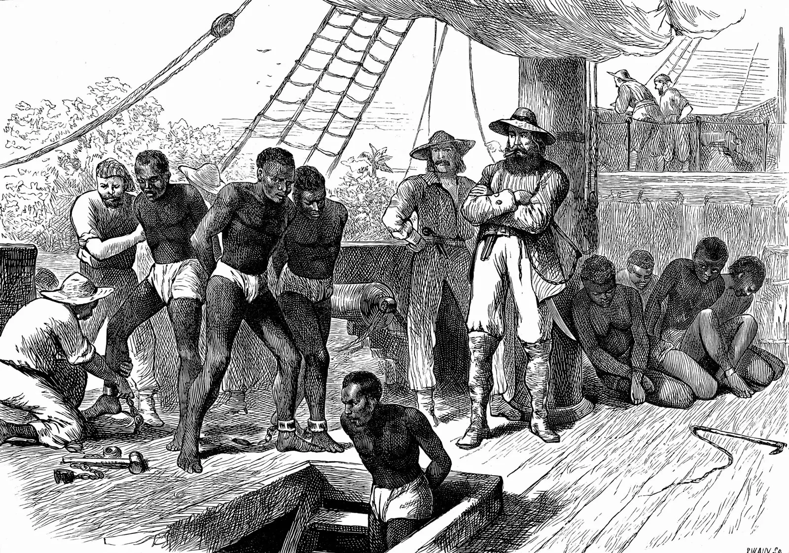 captives African ships Slave Coast slave trade 1880 (1)