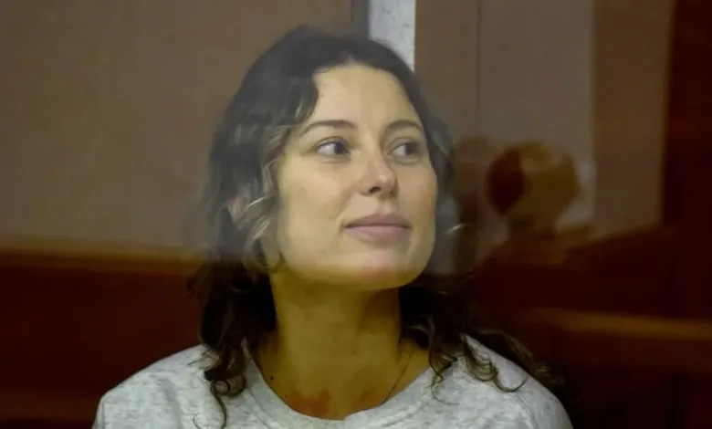 Ksenia Karelina, 33, had been living in Los Angeles but was arrested during a family visit to Russia