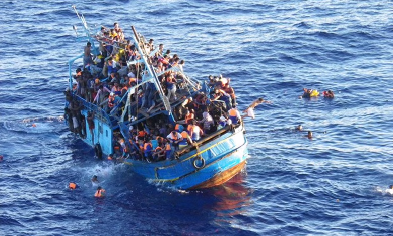 An overloaded boat