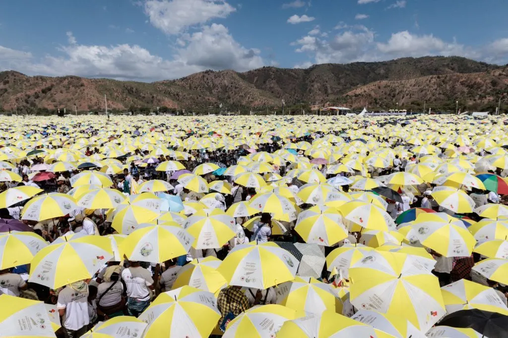 Almost half of Timor-Leste's population turned out for the Pope's mass.