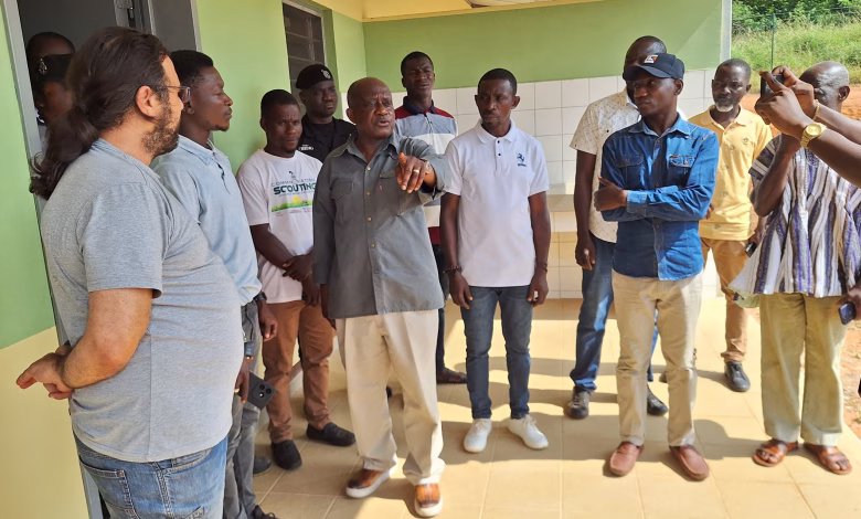 Ashanti Regional Minister Inspecting an E Block at Sekyere Afram Plains