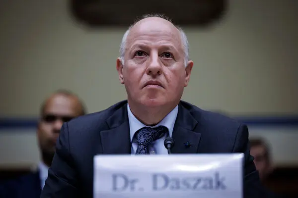 Dr Peter Daszak appears during a US house of representative select committee hearing
