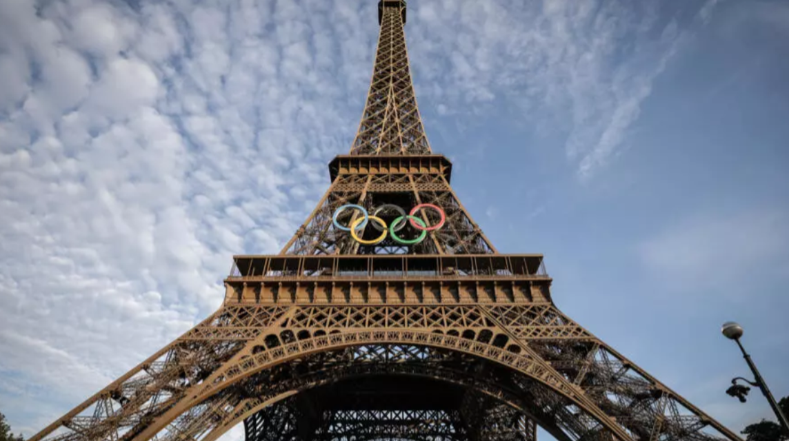 Eiffel Tower with Olympic ring