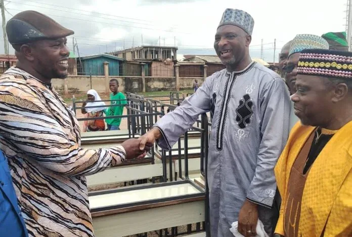 Hon. Muntaka donating chairs to Asawase schools