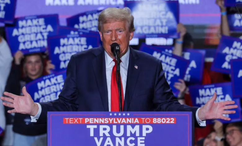 Republican presidential nominee former president Donald Trump