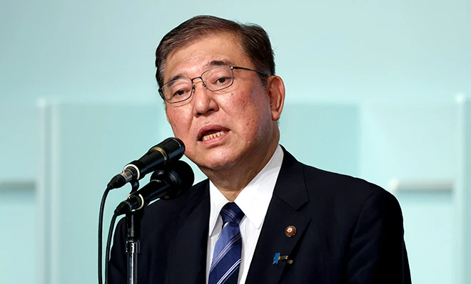 Shigreu Ishiba,the newly elected leader of Japan's govering party,Liberal Democratic Party(LDP)