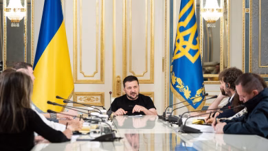 Ukrainian President Zelenski in cabinet meeting