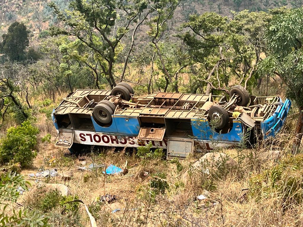 bus overturns in South Africa