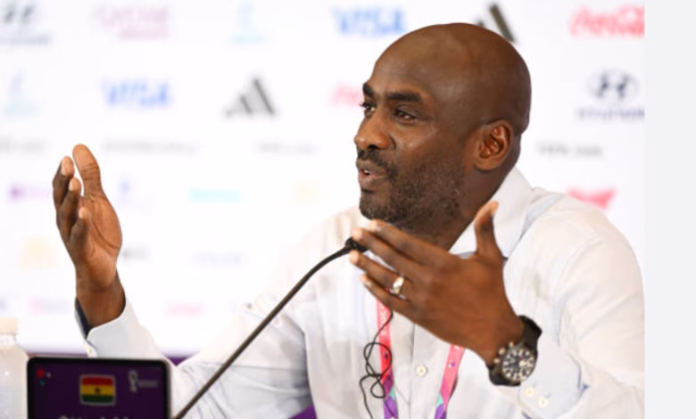 Otto Addo announcing his squad for the Sudan double header