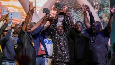 Team Ghana with the hosting rights after the declaration