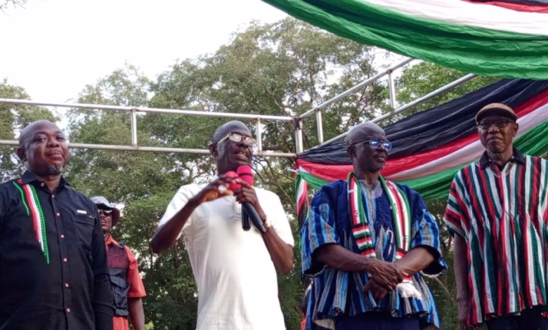 The National Chairman of the National Democratic Congress (NDC), Johnson Asiedu Nketiah (second from left)