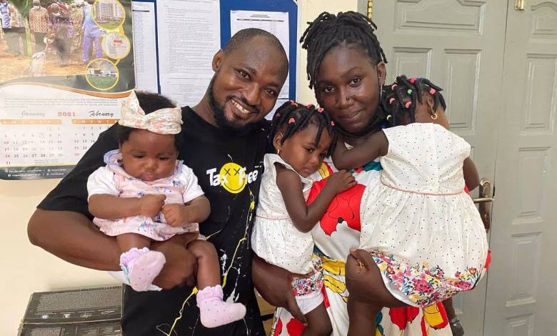 Funny Face and baby mama with children