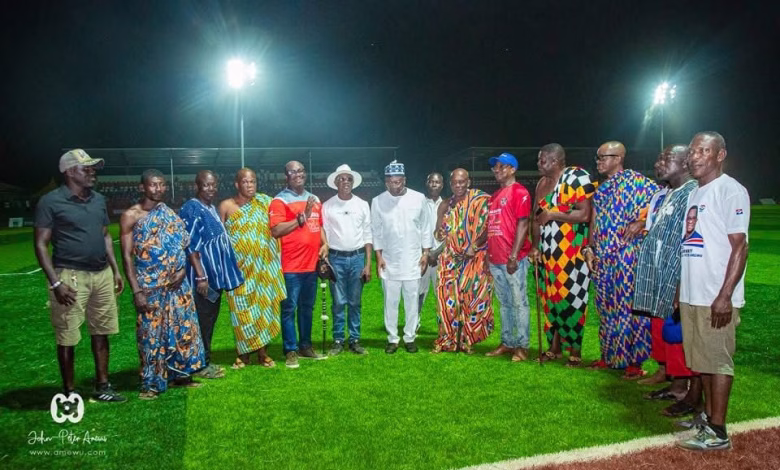 MP John Peter Amewu with some community leaders