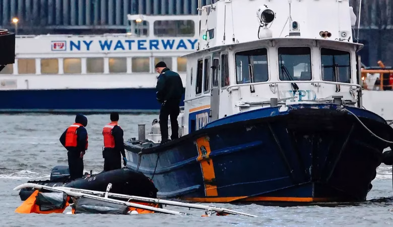 Rescue boats were launched shortly after the crash