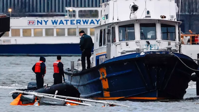 Rescue boats were launched shortly after the crash