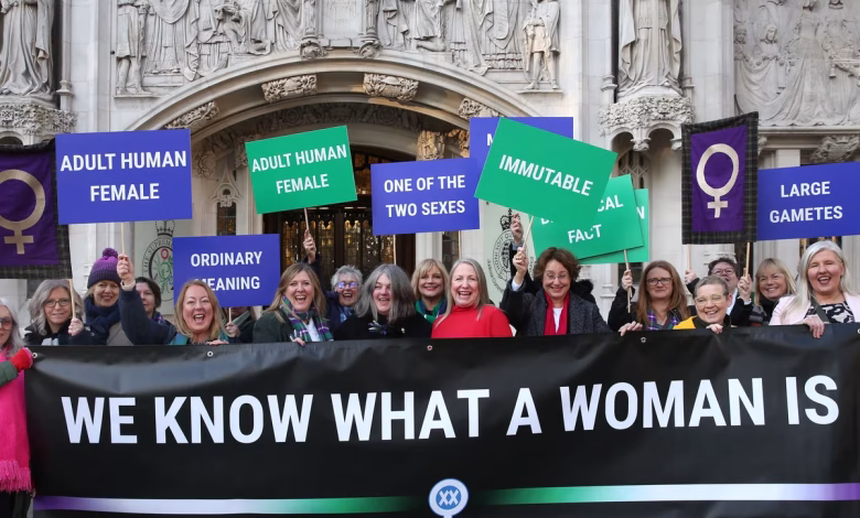 Campaigners gathered outside the Supreme Court