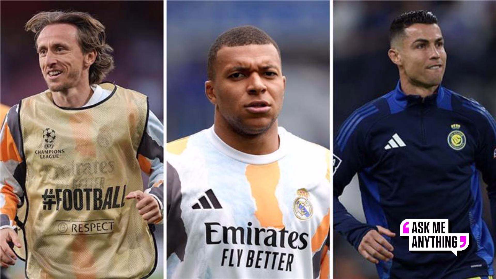 uka Modric, Kylian Mbappe and Cristiano Ronaldo