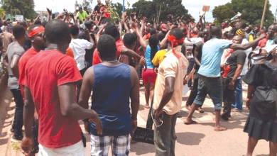 protest against what they describe as a forceful eviction