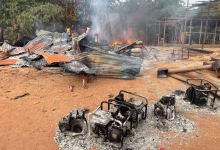 mining equipment destroyed