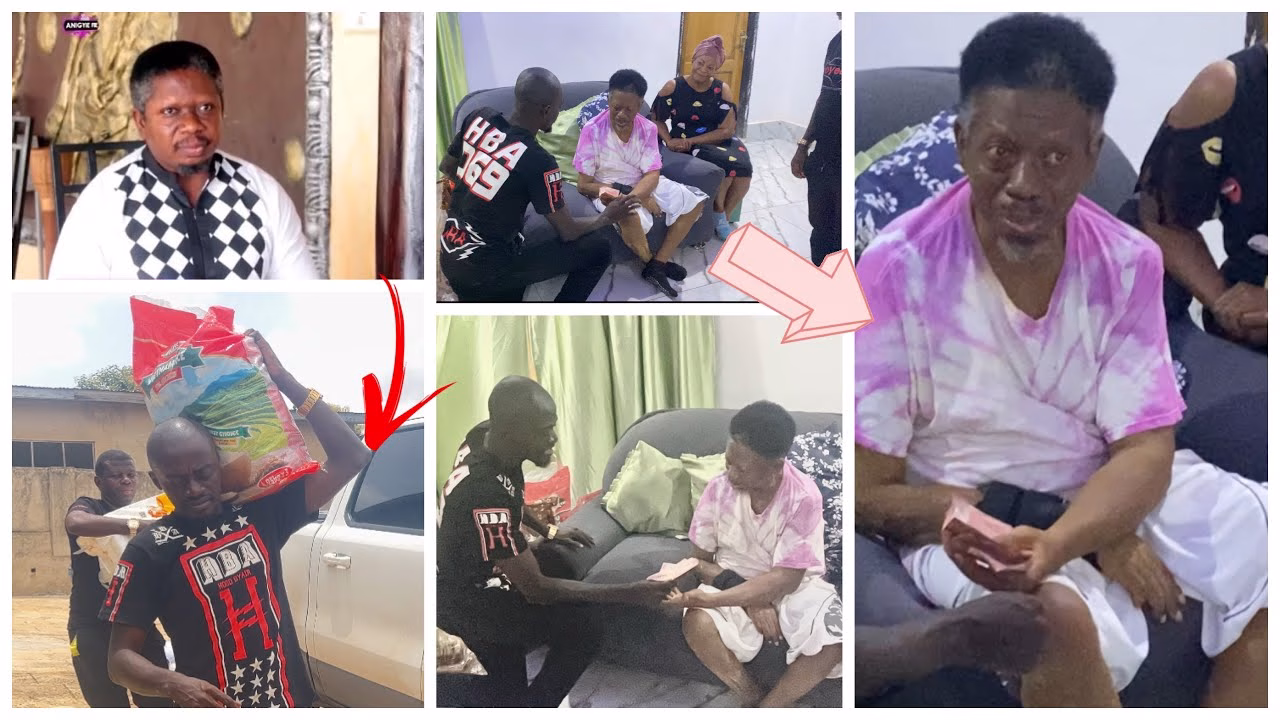 Lil Win donates to Mr. Twumasi