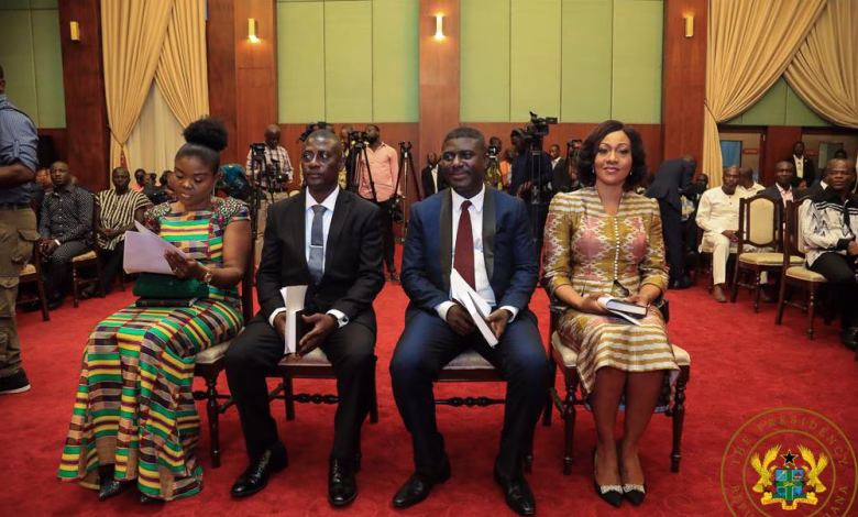 Jean Mensa and EC officials