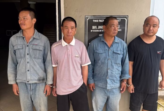 Four Chinese suspects arrested for illegal mining