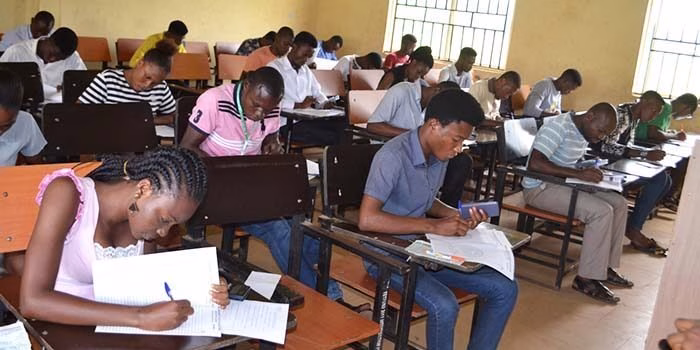 Nigerian university students sit for exam