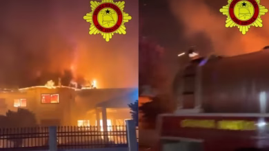 Accra Tourist Information Centre on fire