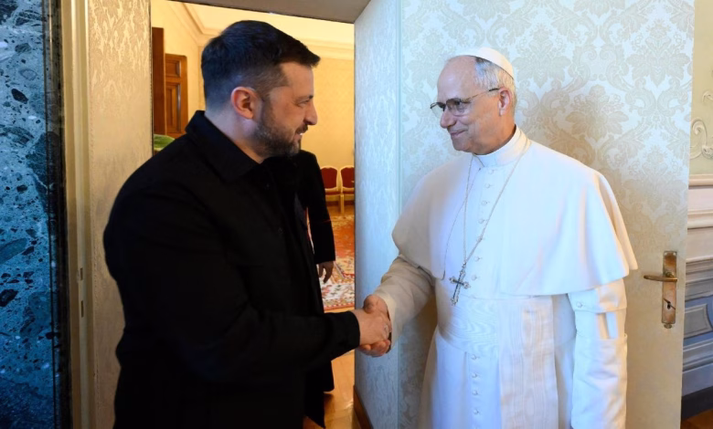 Pope Leo XIV and the president of Ukraine