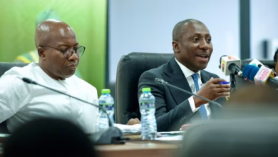 Majority Leader Mahama Ayariga with Minority Leader Alexander Afenyo Markin