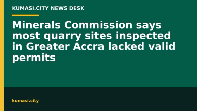 Minerals Commission says most quarry sites inspected in Greater Accra lacked valid permits