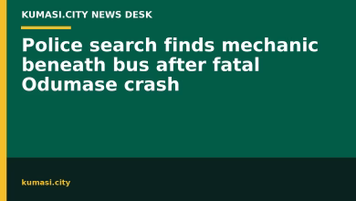 Police search finds mechanic beneath bus after fatal Odumase crash