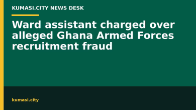 Ward assistant charged over alleged Ghana Armed Forces recruitment fraud